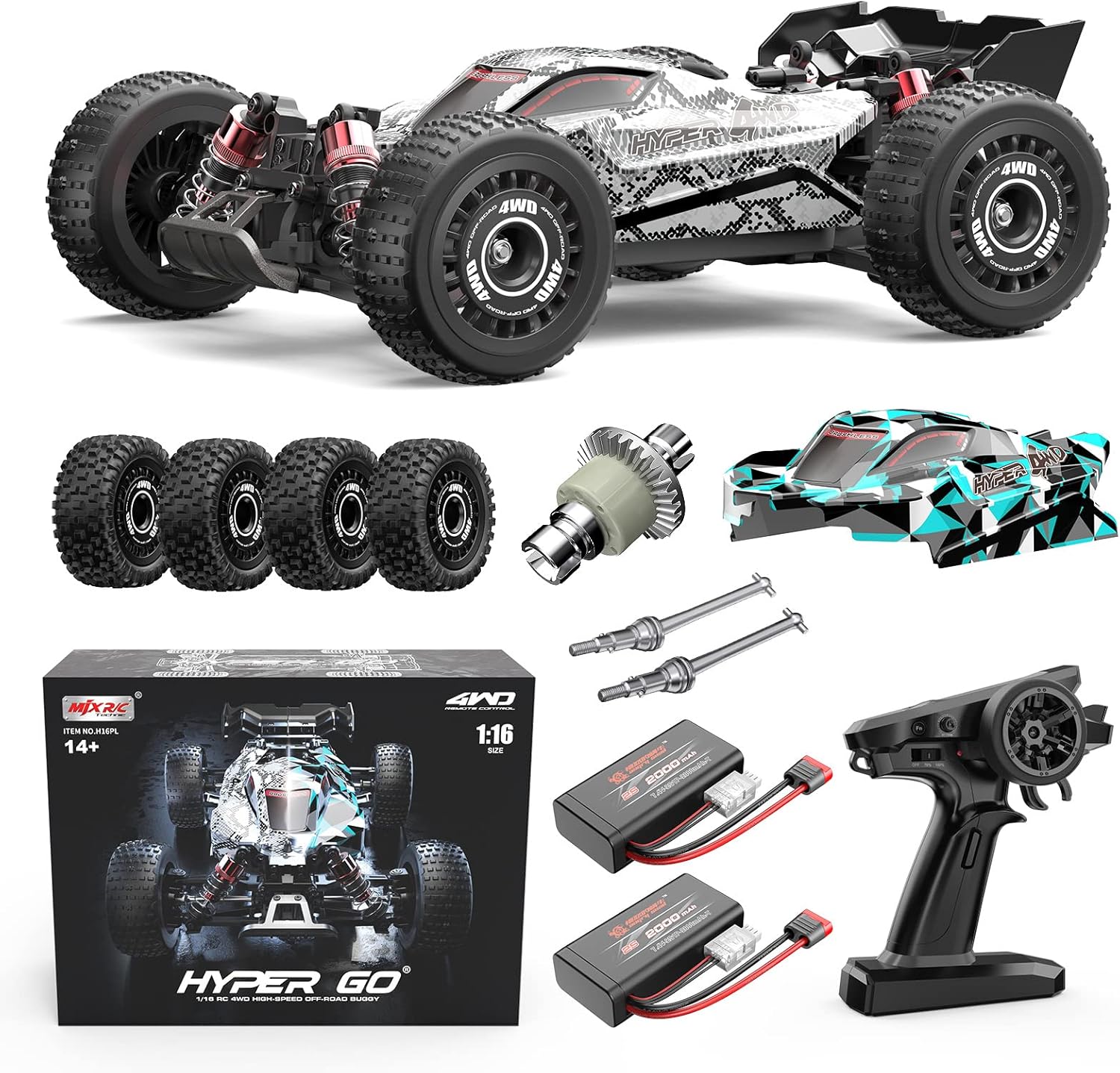 Rc Hobby Grade Truck - 1/16 Scale RTR Brushless RC Buggy
