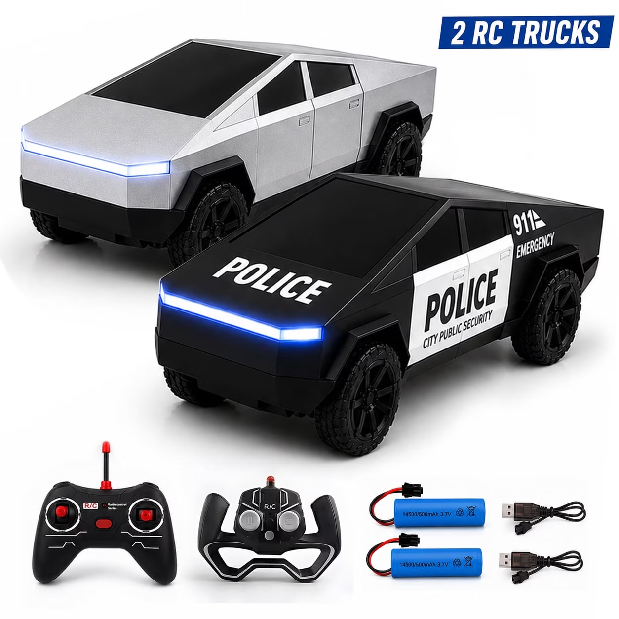 Rc Hobby Nook - 2PCS RC Cyber Truck Toys Remote