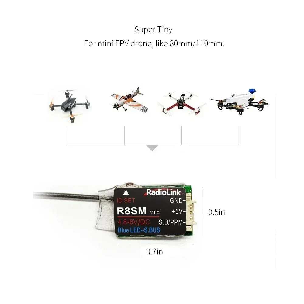 Radiolink R8SM 8-Channel 2.4G  - Receiver Sbus 8Ch review and price
