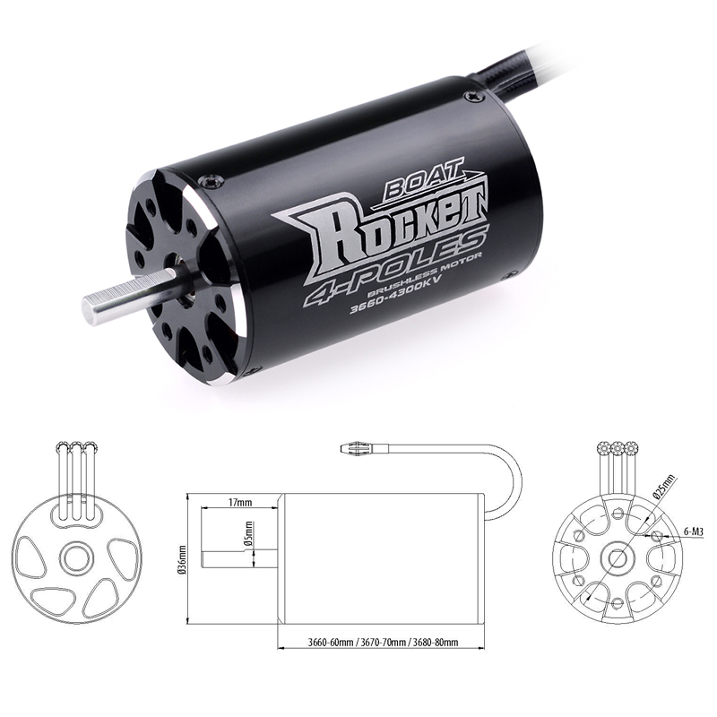 Rockt 3660 3670 3680 3250KV 26 - Brushless Motor 3650 review and price